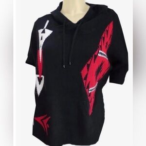 NWOT L-RL Ralph Lauren Active Hooded Poncho Sweater Petite Size PL